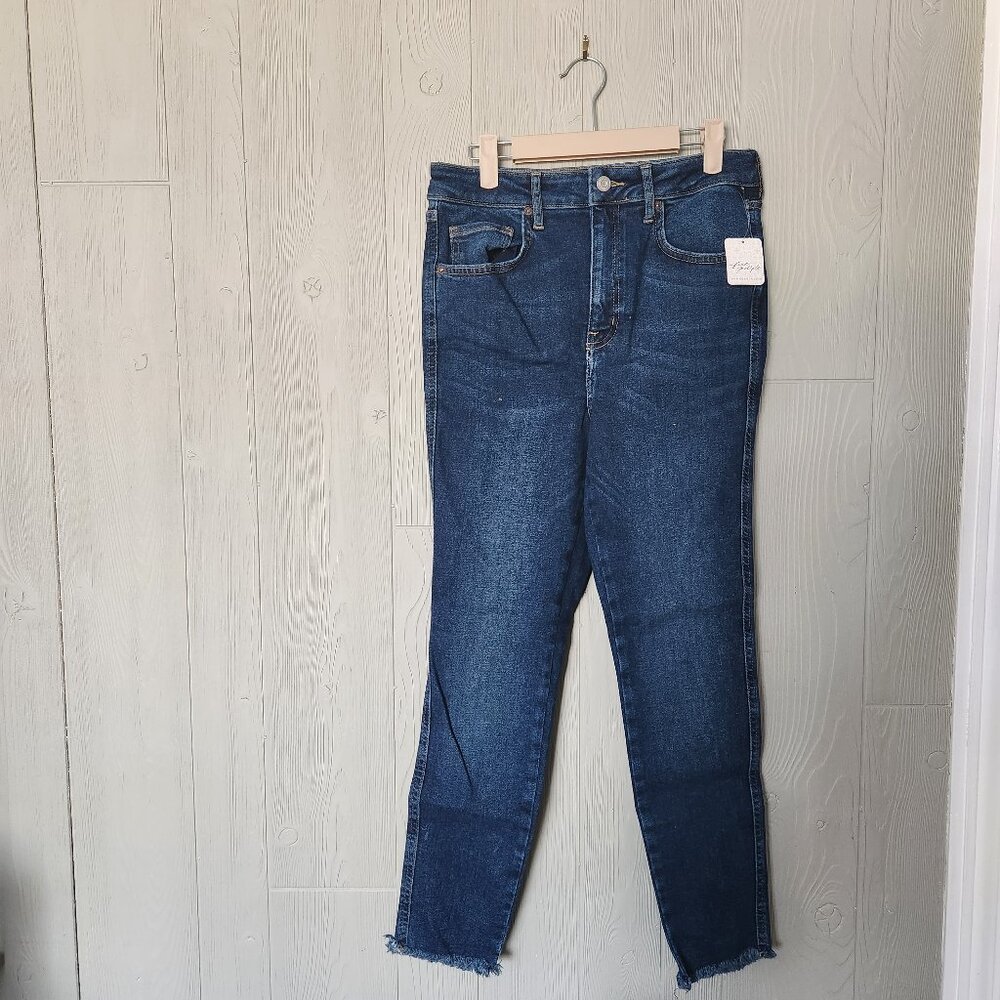 Free People We the Free Raw High-Rise Jegging, Deep Indigo, Size 31, NWT